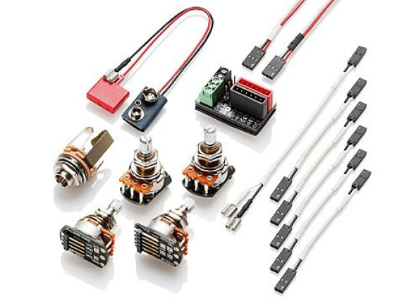 Outras peças de substituição/Otras piezas de repuesto Kit de conversão EMG p/Strat (4 pots + jack stereo + fichas quick connect)