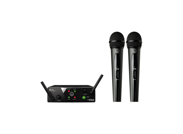 Sistema inalámbrico con micrófono de mano AKG  Microfone Duplo s/fio WMS40 Mini Dual MINI2VOC-US25B/D