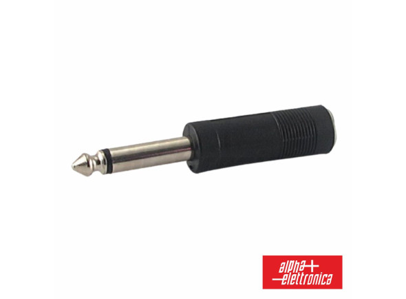 Adaptadores y Conversores Alpha Elettronica  Ficha Adaptadora 6.35MM Macho Mono/ Fêmea Jack 6.35MM ST