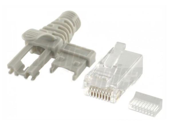 Ficha etherCON CAT6A/Otros Conectores Alpha Elettronica  Ficha Rj45 Modelar 8p8c Cat6a C/ Capa