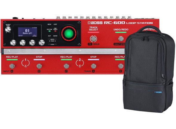 BOSS Looper Looper e pedal multiefeito para guitarra e voz/looper <b>BOSS RC-600 LOOPSTATION DELUXE PACK FUNDA CB-BU10</b> BOSS Looper Looper e pedal multiefeito para guitarra e voz/looper <b>BOSS RC-600 LOOPSTATION DELUXE PACK FUNDA CB-BU10</b>
