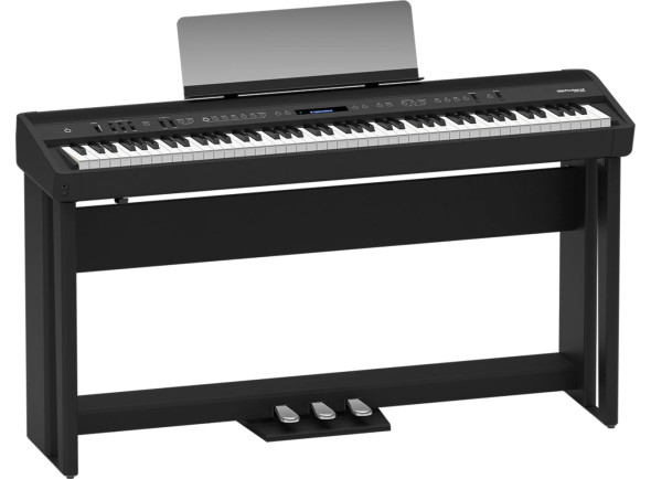 Roland RH- Piano digital com móvel/Pianos digitales móviles Roland  FP-90X BK Home Bundle
