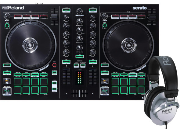 Roland RH- Controladores Dj <b>DELUXE DJ PACK Roland DJ-202 CONTROLADOR DJ + HEADPHONES</b> Roland RH- Controladores Dj <b>DELUXE DJ PACK Roland DJ-202 CONTROLADOR DJ + HEADPHONES</b>
