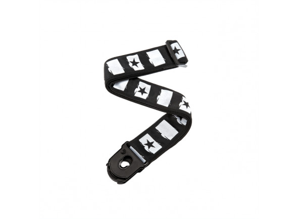 strap lock  Correia de guitarra de nylon/cinturón de nailon D'Addario Planet Lock Guitar Strap, Rockstar