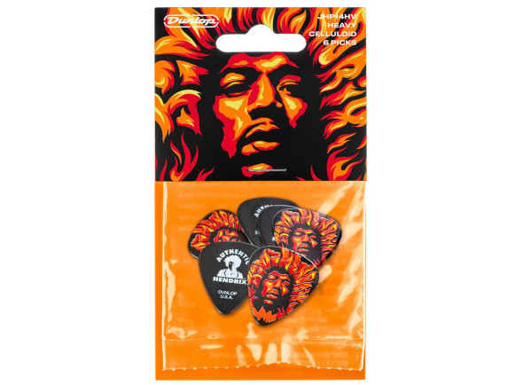 Acessórios Guitarra Dunlop plumillas de guitarra Dunlop JHP14HV Jimi Hendrix 69 Psych Series Voodoo Fire Celluloid Heavy 6-Pack Acessórios Guitarra Dunlop plumillas de guitarra Dunlop JHP14HV Jimi Hendrix 69 Psych Series Voodoo Fire Celluloid Heavy 6-Pack