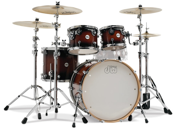 Bateria acústica/Sets de batería sin herrajes <b>DW DRUMS DESIGN</b> Tobacco Burst Gloss 4-pcs Kit BD 22