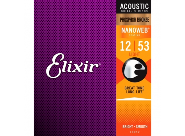 cuerdas occidentales recubiertas Elixir Nanoweb Light Phosphor Bronze