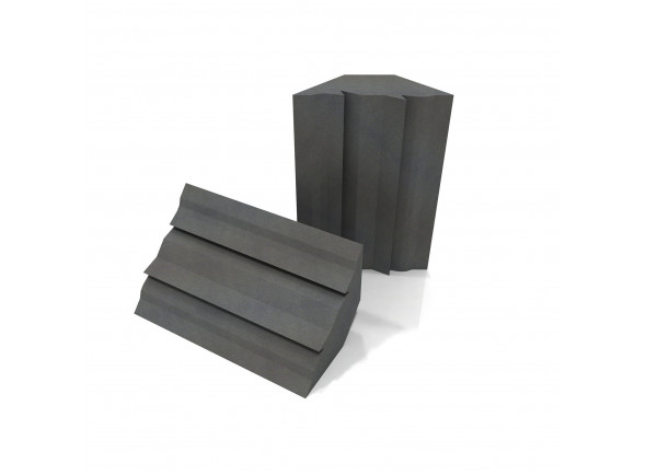 Absorvedor de baixo - Par/Basstraps / Amortiguadores de esquina EQ Acoustics   Project Corner Traps grey 