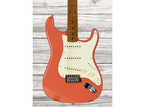 fender custom shop Guitarra elétrica/guitarras formato ST Fender 2023 Limited Edition Roasted 50s DLX Closet Classic 1-Piece 4A Roasted Flame Maple Faded Aged Tahitian Coral fender custom shop Guitarra elétrica/guitarras formato ST Fender 2023 Limited Edition Roasted 50s DLX Closet Classic 1-Piece 4A Roasted Flame Maple Faded Aged Tahitian Coral