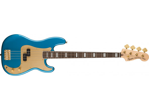 Guitarras Fender SQ 40th bajo de 4 cuerdas Fender SQ 40th Anniversary Precision Bass Gold Edition Laurel Fingerboard Lake Placid Blue