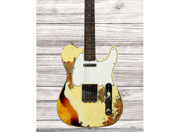 Fender Custom Shop Guitarra elétrica/guitarras en forma de T Fender Custom Shop Limited Edition 59 Telecaster Super Heavy Relic Aged Vintage White Chocolate 3TSB Fender Custom Shop Guitarra elétrica/guitarras en forma de T Fender Custom Shop Limited Edition 59 Telecaster Super Heavy Relic Aged Vintage White Chocolate 3TSB