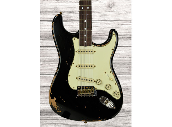 Fender Custom Shop Guitarra elétrica/guitarras formato ST Fender Michael Landau Signature 1968 Stratocaster Round-Laminated Rosewood Black Fender Custom Shop Guitarra elétrica/guitarras formato ST Fender Michael Landau Signature 1968 Stratocaster Round-Laminated Rosewood Black