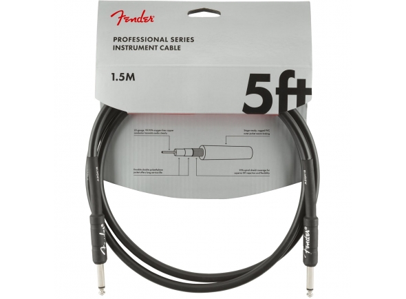 jack cable de instrumento Fender Prof. Cable Jack 1,5m Black jack cable de instrumento Fender Prof. Cable Jack 1,5m Black