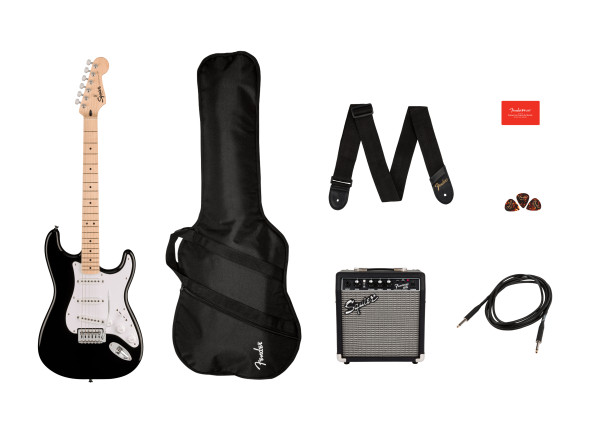 Packs de guitarra fender em stock paquetes de guitarra Fender Squier Sonic Stratocaster Pack Black