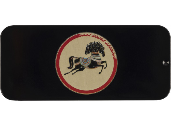 palhetas de guitarra pua de guitarra George Harrison Dark Horse Pick Tin, Medium, Pack de 6 palhetas de guitarra pua de guitarra George Harrison Dark Horse Pick Tin, Medium, Pack de 6