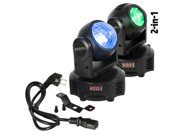 movingheads Moving Head LED/Cabezas móviles LED Ibiza  DUAL DMX MOVING HEAD 2 x 10W RGBW ASTRO & BEAM