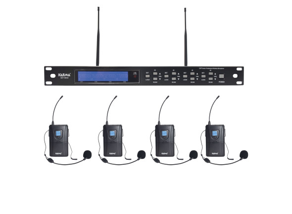 Micrófonos Inalámbricos Diadema Karma  Microfone Cabeça s/ Fios (4 unid) + Receptor UHF