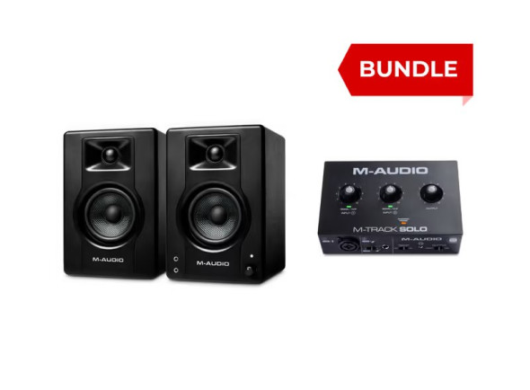 Bundle Pack com 2 Produtos/Monitores Activos M-Audio   Bundle M-Track Solo + BX3