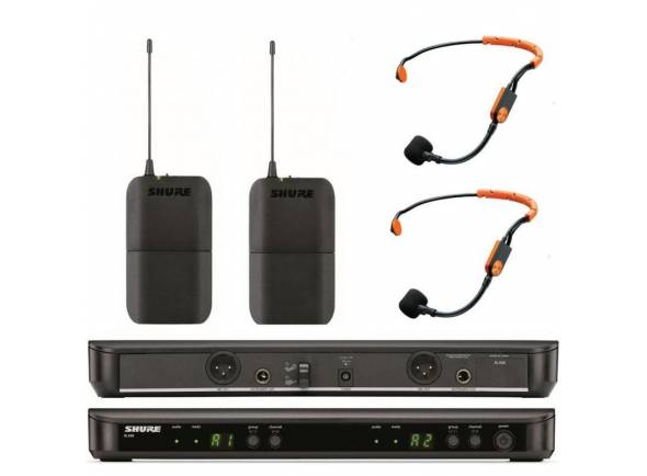 Microfones sem fio Shure BLX Microfone Headset/Micrófonos Inalámbricos Diadema Shure BLX188/SM31