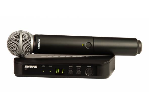 Microfone sem fio/Sistema inalámbrico con micrófono de mano Shure BLX24/SM58