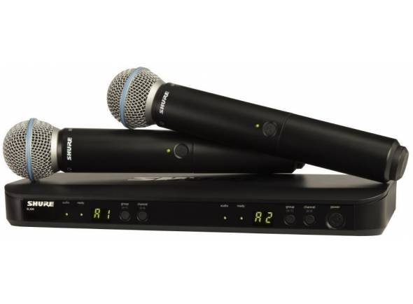 Microfones sem fio Shure BLX Sistema inalámbrico con micrófono de mano Shure BLX288/Beta 58 H8 Microfones sem fio Shure BLX Sistema inalámbrico con micrófono de mano Shure BLX288/Beta 58 H8