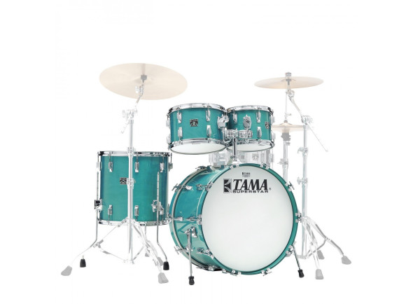 Baterias TAMA Conjunto de Bateria/Não fazem esta separação Tama Superstar Reissue Standard Aqua Marine SU42RS-AQM Baterias TAMA Conjunto de Bateria/Não fazem esta separação Tama Superstar Reissue Standard Aqua Marine SU42RS-AQM