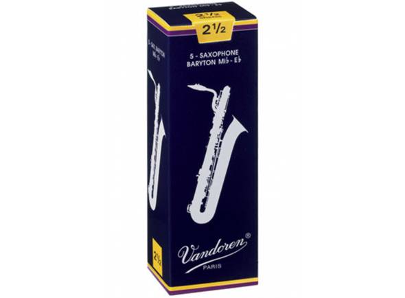 barítono Palheta nº2.5/Púa de saxofón barítono Vandoren Classic Blue 2.5 Baritone Sax barítono Palheta nº2.5/Púa de saxofón barítono Vandoren Classic Blue 2.5 Baritone Sax