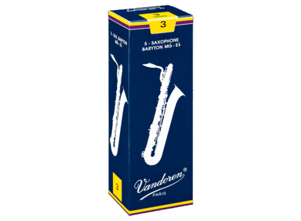barítono Palheta nº3/Púa de saxofón barítono Vandoren Classic Blue 3 Baritone Sax barítono Palheta nº3/Púa de saxofón barítono Vandoren Classic Blue 3 Baritone Sax