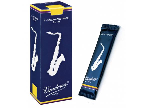 Palheta nº5/Púa para saxofón tenor Vandoren Classic Blue 5 Tenor Sax 