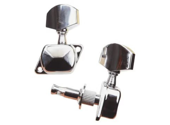 Sistemas mecánicos para guitarra electroacústica Yellow Parts  Carrilhão afinação cromadas para guitarras acústicas 3+3