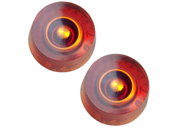 Botão de potenciómetro/perilla de potenciometro Yellow Parts  EZ1219A 2 Control Knobs amber